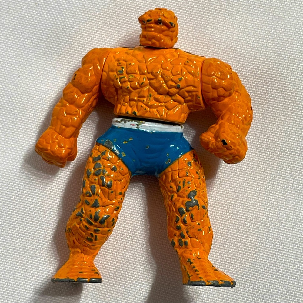 Vintage 1994 Marvel 3” die cast Fantastic Four The Thing posable figure some